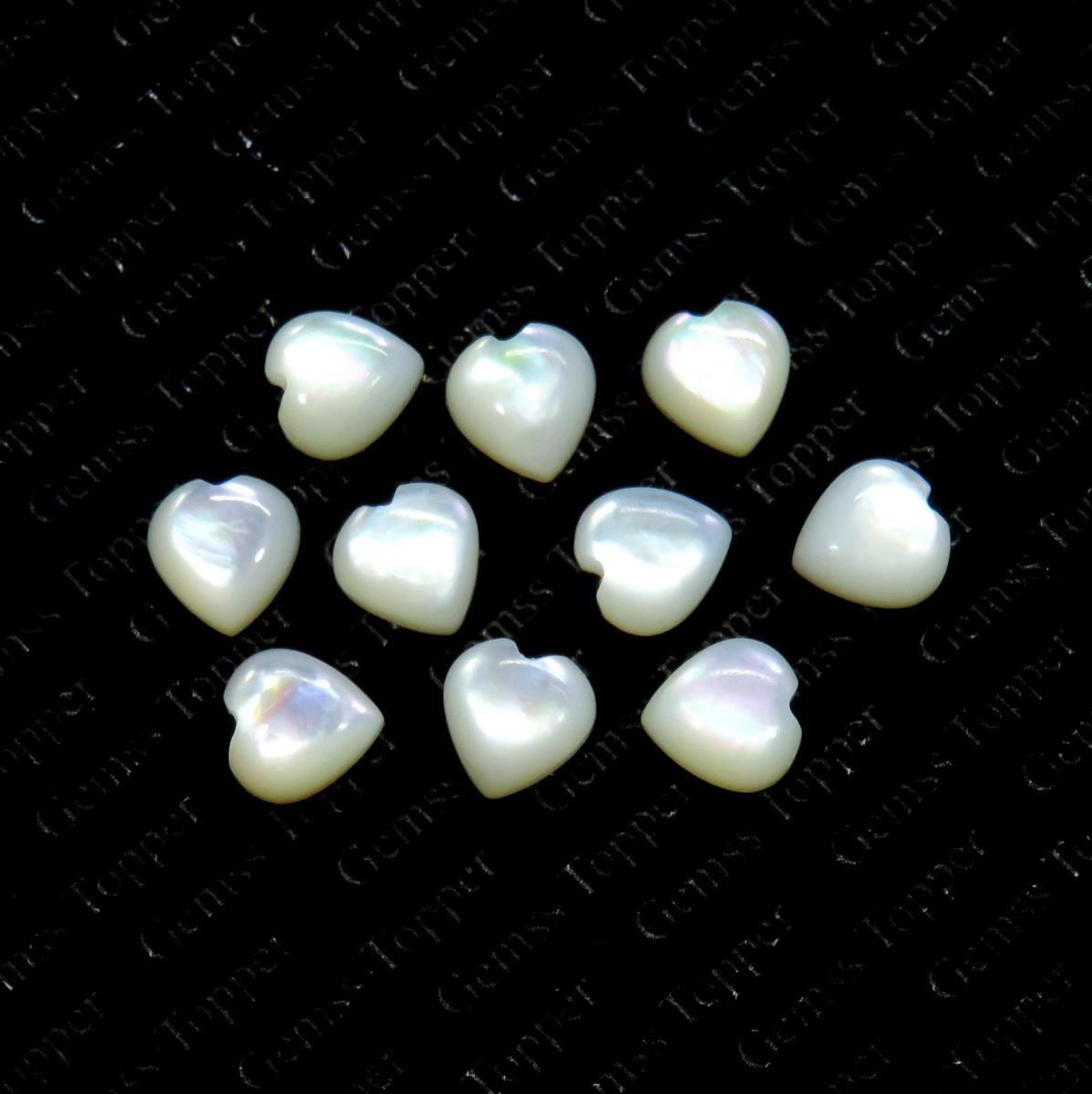 Pearl 10x10 mm Heart Shape Cabochon
